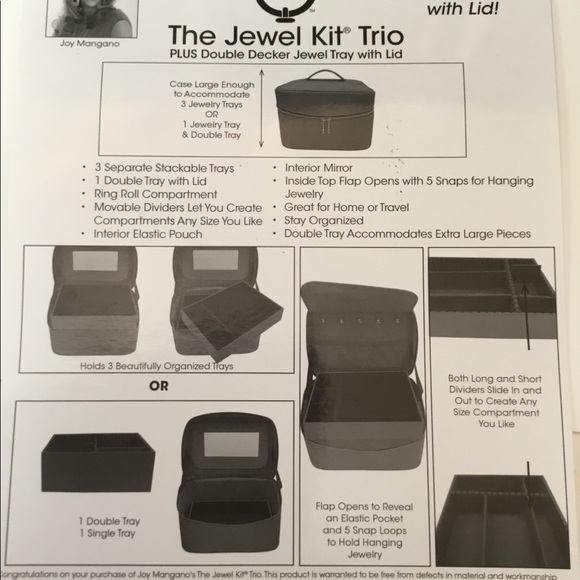 Joy Mangano Storage & Organization Joy Mangano Black Jewel Kit Trio